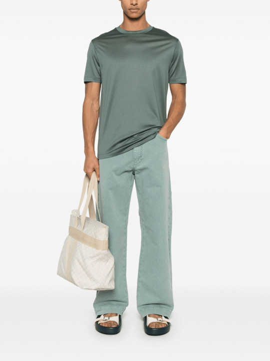 Emporio Armani Emporıo Armani Erkek Pamuklu Jersey Kumaş Marka Logolu Yeşil T-Shirt 8N1TE8 1JUVZ-U9083
