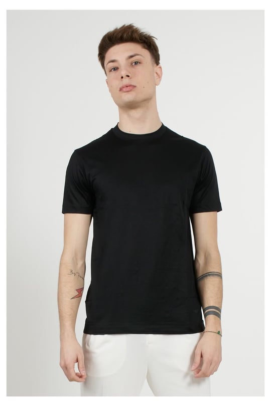 Emporio Armani Emporıo Armani Erkek Pamuklu Jersey Kumaş Marka Logolu Mavi T-Shirt 8N1TE8 1JUVZ-0920