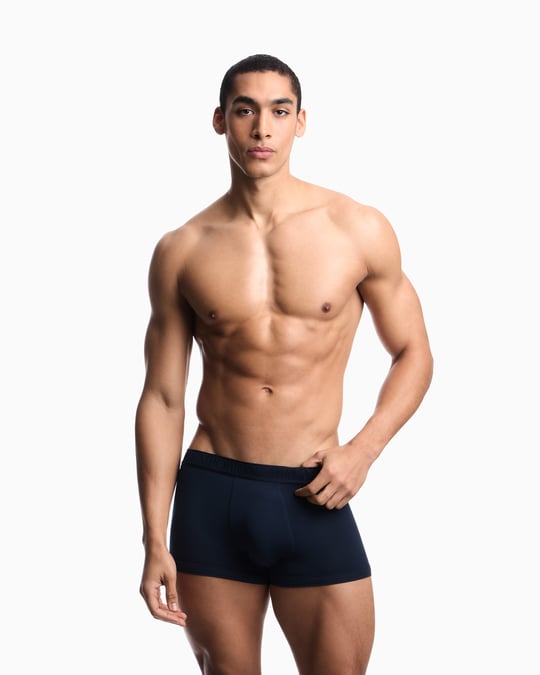 Emporio Armani Emporıo Body Erkek Nefes Alabilen Esnek Jarse Kumaşlı Elastik Bel Bantlı Lacivert Boxer EM000231 AF25034-UB102