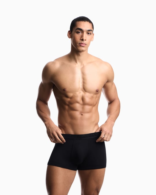 Emporio Armani Emporıo Body Erkek Nefes Alabilen Esnek Jarse Kumaşlı Elastik Bel Bantlı Siyah Boxer EM000231 AF25034-UC001