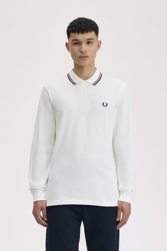 Fred Perry Fred Perry Erkek Regular Fit %100 Pamuklu Yakası Çizgi Detaylı Uzun Kollu T60 Gömlek M3636-T60