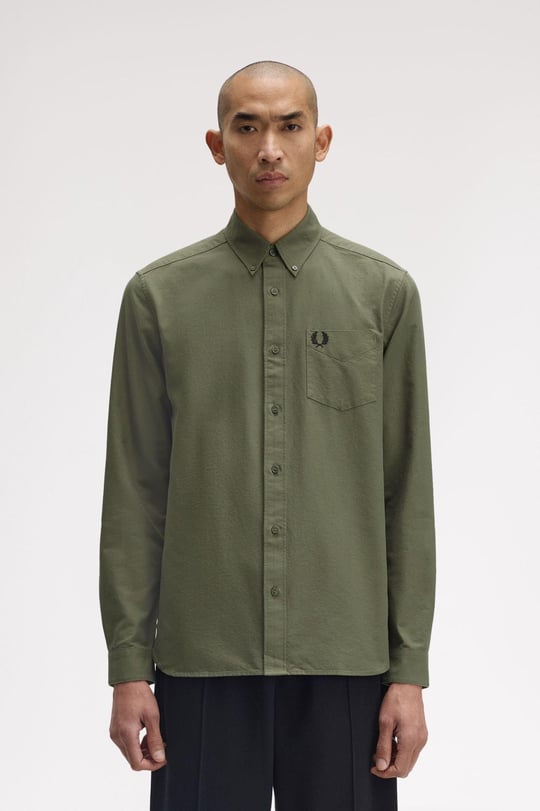 Fred Perry Fred Perry Erkek Regular Fit Cep Detaylı Düz Uzun Kollu X21 Gömlek M5516-X21