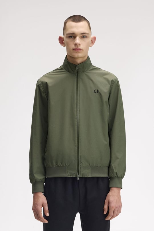 Fred Perry Fred Perry Unısex Dik Yaka Fermuar Kapamalı Sol Gögüs Defne Çelenkli Yeşil Ceket J2660-X21
