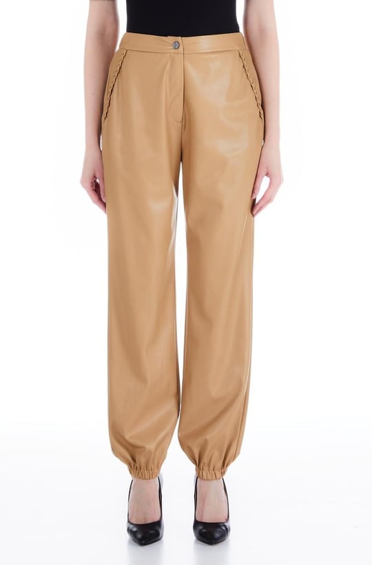 Liu Jo Lıu Jo Kadın Düz Model Dar Paçalı Cepli Elastik Belli Camel Pantolon WF3043E0392-71320