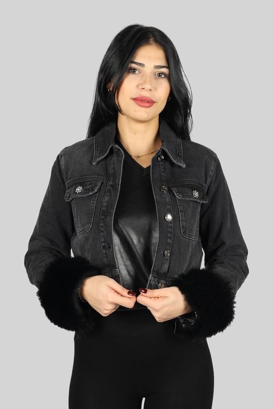 Liu Jo Lıu Jo Kadın Marka Logolu Günlük Kullanım Siyah Ceket UF3078D4488-88257