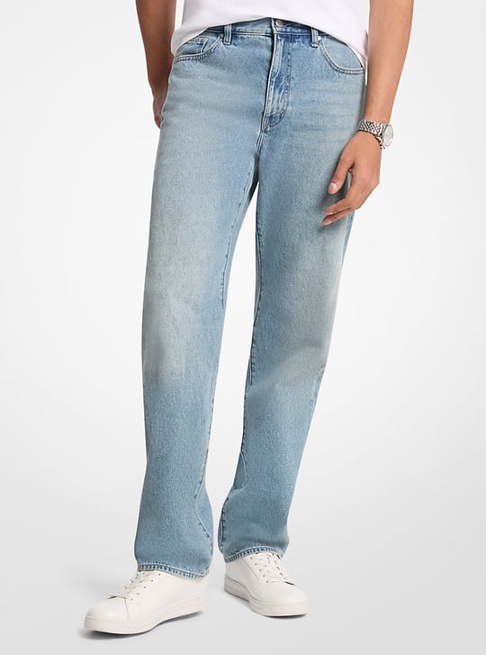 Michael Kors Michael Kors Erkek Denim Kumaş  Normal Bel Düz Model Mavi Jeans CS5900KHP3-HORIZON
