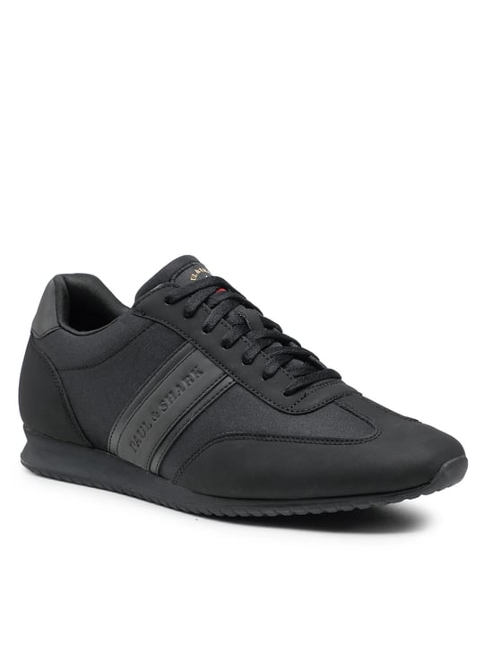 Paul Shark Paul Shark Erkek Bağcıklı Marka Logolu Spor Stil Siyah Sneaker 12318008-011