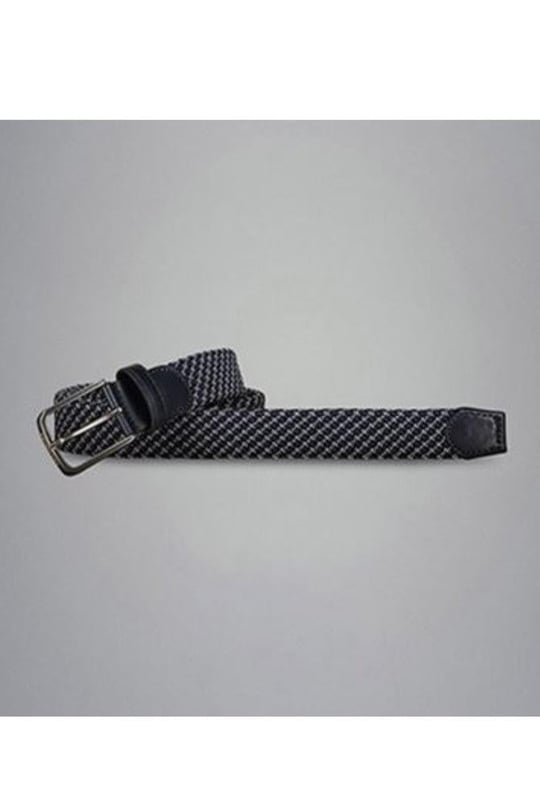 Paul Shark Paul Shark Erkek Dayanıklı Kumaş Metal Tokalı Mavi-Beyaz Kemer 25416003-W27
