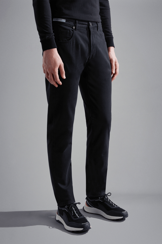 Paul Shark Paul Shark Erkek Dokuma Kumaş  Normal Bel  Düz Model Siyah Pantolon 14314055-011