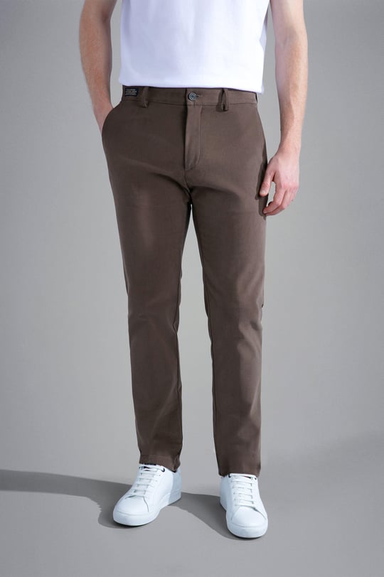 Paul Shark Paul Shark Erkek Dokuma Kumaş  Normal Bel  Düz Model Kahverengi Pantolon 13314039-423