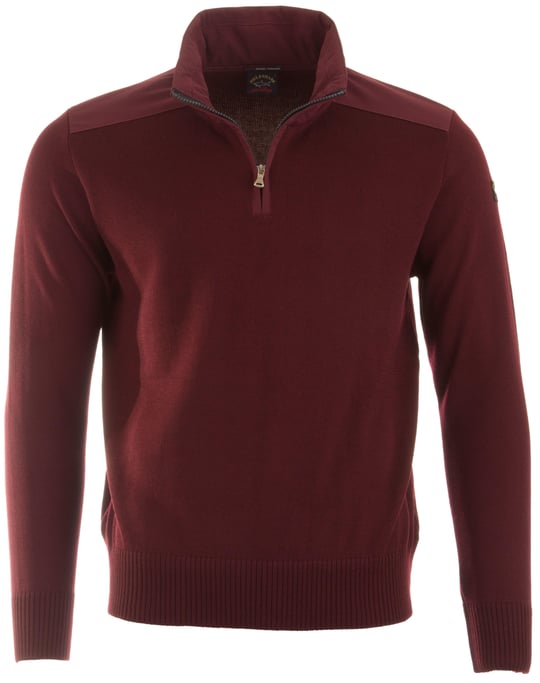 Paul Shark Paul Shark Erkek Fermuarlı Uzun Kollu Bordo Sweatshirt 12311135-411