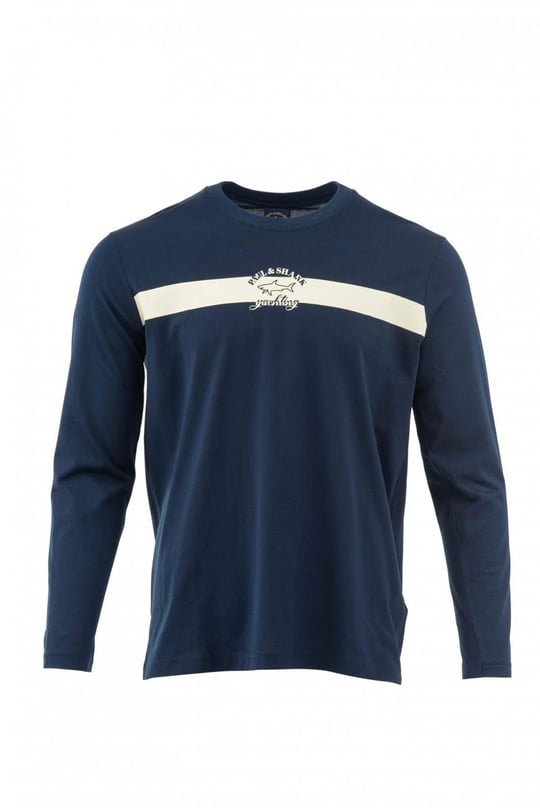 Paul Shark Paul Shark Erkek Marka Logo Detaylı Regular Fit Kısa Kollu Lacivert T-Shirt A20P1689-013