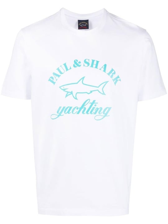 Paul Shark Paul Shark Erkek Marka Logo Detaylı Regular Fit Kısa Kollu Beyaz T-Shirt 23411015-010