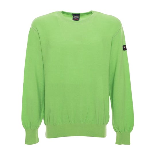 Paul Shark Paul Shark Erkek Marka Logo Detaylı Regular Fit Uzun Kollu Yeşil Kazak P20P1513-205