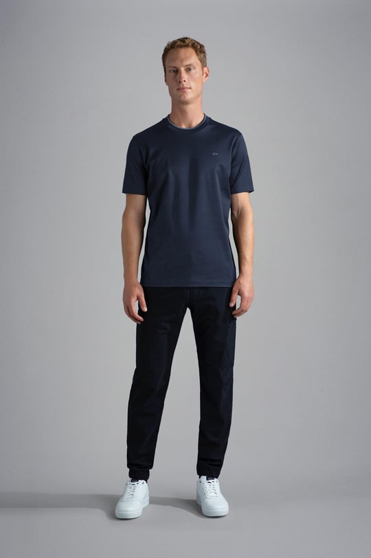 Paul Shark Paul Shark Erkek Marka Logolu Kısa Kol Yuvarlak Yaka Lacivert T-Shirt 13311617-013