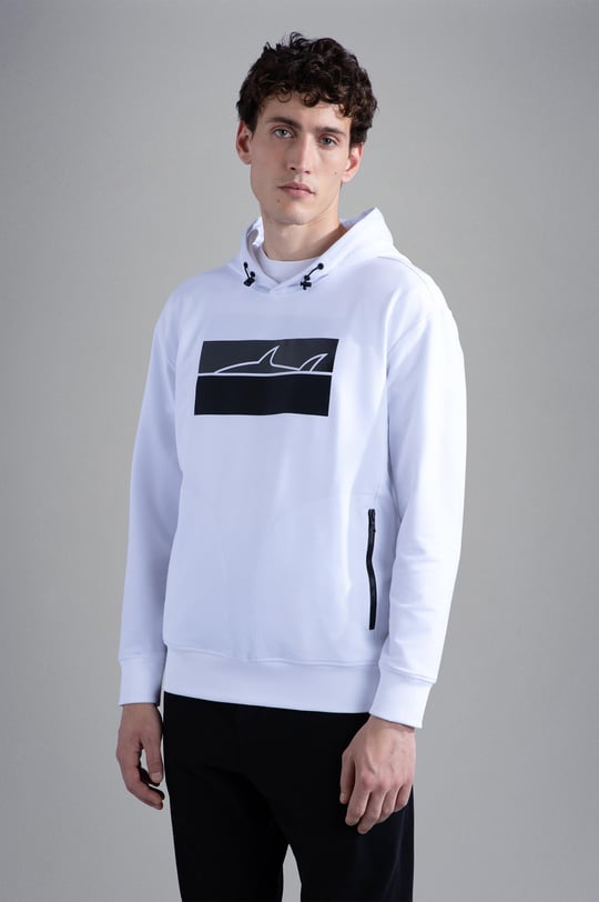 Paul Shark Paul Shark Erkek Marka Logolu Uzun Kollu Rahat Beyaz Sweatshirt 13311882-010