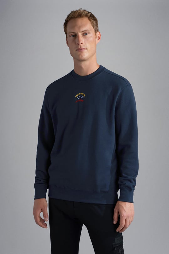 Paul Shark Paul Shark Erkek Marka Logolu Uzun Kollu Rahat Lacivert Sweatshirt 13311831-013