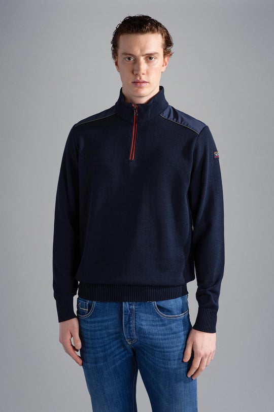 Paul Shark Paul Shark Erkek Marka Logolu Uzun Kollu Rahat Lacivert Sweatshirt 13311158-050