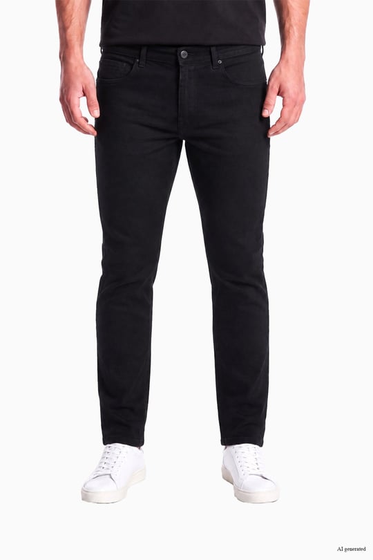 Paul Shark Paul Shark Erkek Normal Kalıp Pamuklu Düz Paça Esnek Denim Siyah Jeans 16314174-011