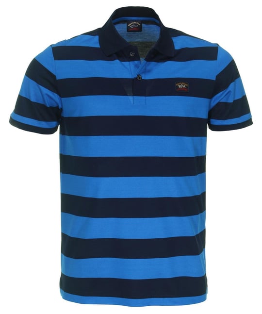 Paul Shark Paul Shark Erkek Polo Yaka Düğme Kapamalı Kısa Kollu Mavi Polo Yaka T-Shirt COP1012-144
