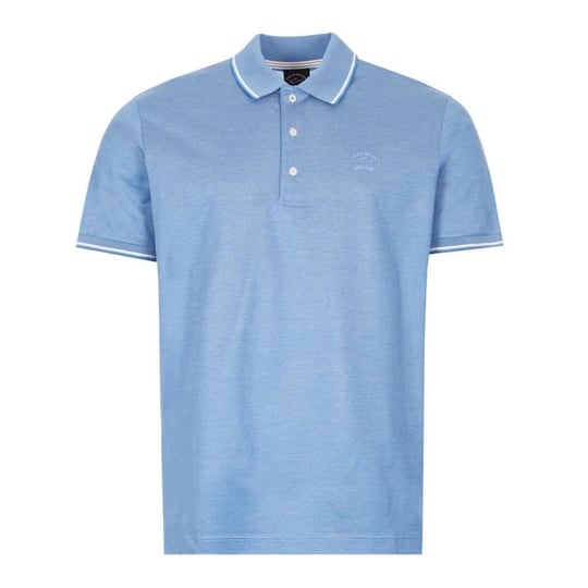 Paul Shark Paul Shark Erkek Polo Yaka Düğme Kapamalı Kısa Kollu Mavi Polo Yaka T-Shirt 21411218-209