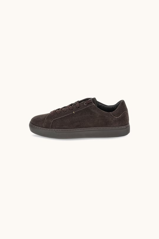 Paul Shark Paul Shark Erkek Süet Deri Logo Armalı Bağcıklı Düz ve Rahat Tabanlı Kahverengi Sneaker 16318007-306