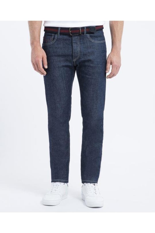 Paul Shark Paul Shark Erkek Yıkanmış Organik Pamuklu Mavi Jeans 12314100-002
