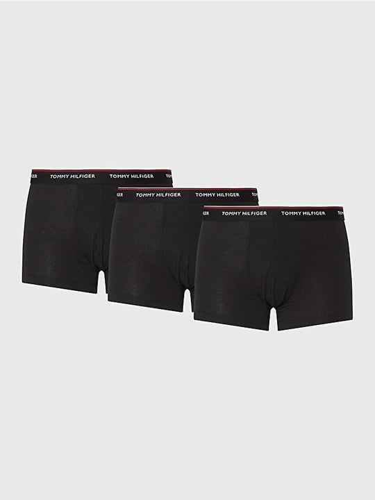 Tommy Hilfiger Tommy Hilfiger Erkek Beli Lastikli Kısa Boy Logolu Dokuma Kumaş Siyah Boxer 1U87903842-990
