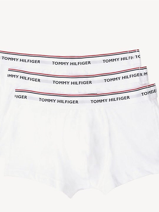 Tommy Hilfiger Tommy Hilfiger Erkek Beli Lastikli Kısa Boy Logolu Dokuma Kumaş Beyaz Boxer 1U87903841-100