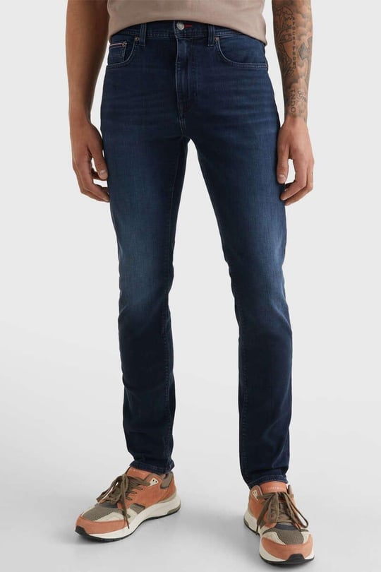 Tommy Hilfiger Tommy Hilfiger Erkek Denim Normal Belli Düz Model Günlük Kullanım Mavi Jeans MW0MW15593-1CS