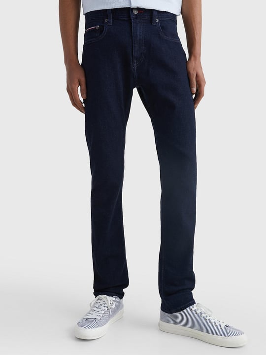 Tommy Hilfiger Tommy Hilfiger Erkek Denim Normal Belli Düz Model Günlük Kullanım Mavi Jeans MW0MW15600-1AW