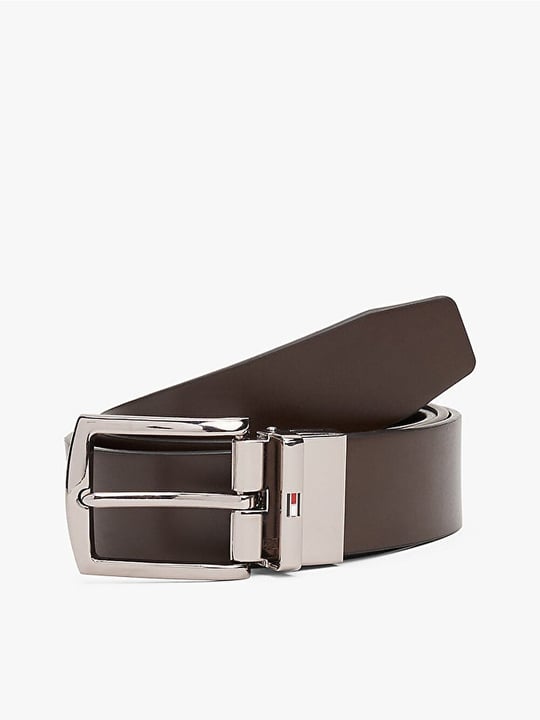 Tommy Hilfiger Tommy Hilfiger Erkek Metal Tokalı Hakiki Deri Kahverengi Kemer AM0AM13012-0HD