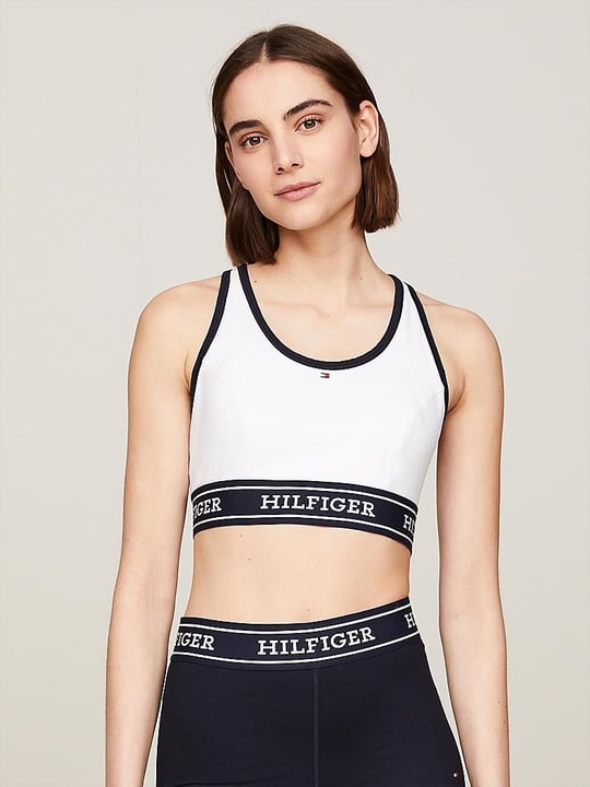 Tommy Hilfiger Tommy Hilfiger Kadın Askılı Logolu Bralet Beyaz Spor Sütyen WW0WW41517-YCF