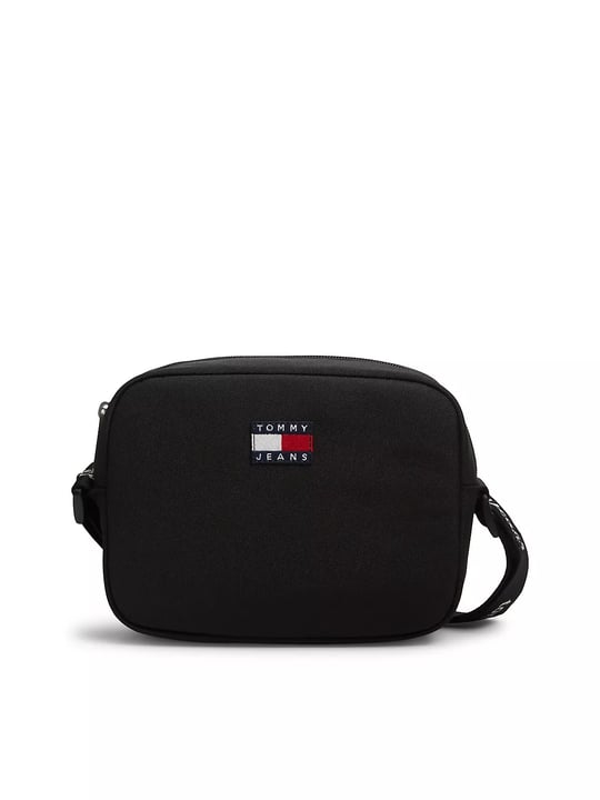 Tommy Hilfiger Tommy Hilfiger Kadın Logo Baskılı Ayarlanabilir Omuz Askılı Logo Etiketli Siyah Çanta AW0AW18769-BDS