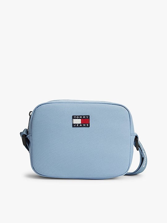 Tommy Hilfiger Tommy Hilfiger Kadın Logo Baskılı Ayarlanabilir Omuz Askılı Logo Etiketli Mavi Omuz Çantası AW0AW18769-DAR