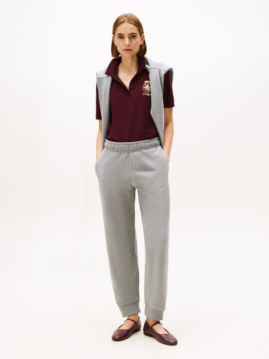Tommy Hilfiger Tommy Hilfiger Kadın Regular Fit Beli ve Paçası Lastikli Bacağı Logo İşlemeli Gri Eşofman Altı WW0WW46145-P61