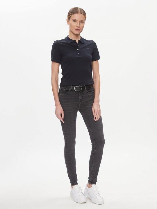 Tommy Hilfiger Tommy Hilfiger Kadın Skinny Fit Normal Belli Pamuklu Siyah Jeans WW0WW40624-1BZ