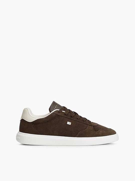 Tommy Hilfiger Tommy Hilfiger Kadın Süet Yüzey Hafif Tabanlı Logolu Kahverengi Sneaker FW0FW09593-0HJ