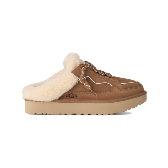 UGG UGG Kadın İçi Yünlü EVA Dış Tabanlı Kabartma Logolu Süet Taba Bot & Bootie 1180313-CHESTNUT