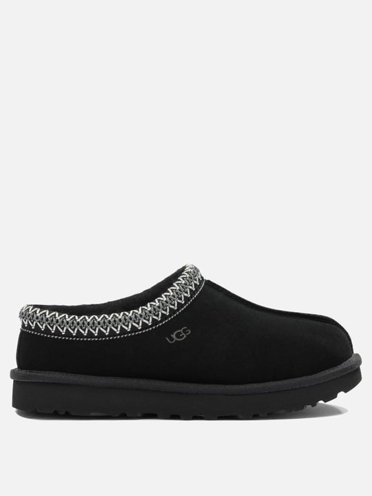 UGG UGG Kadın İşleme Bilek Detaylı İçi Kürklü Süet Siyah Terlik 1174470-BLACK