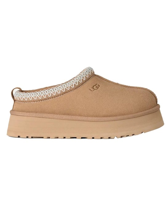 UGG UGG Kadın Platform Taban Süet Detaylı Rahat Astarlı Kum Terlik 1174471-SAND