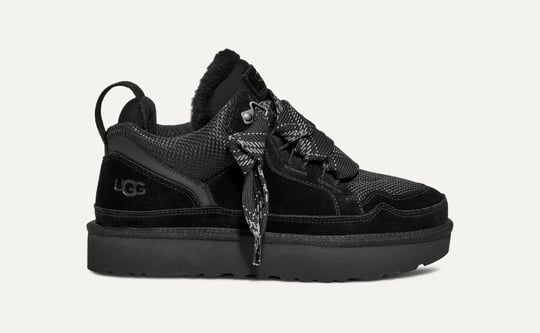 UGG UGG Kadın Rahat Taban Yüksek Bilekli Süet Deri Siyah Sneaker 1144032-BLACK
