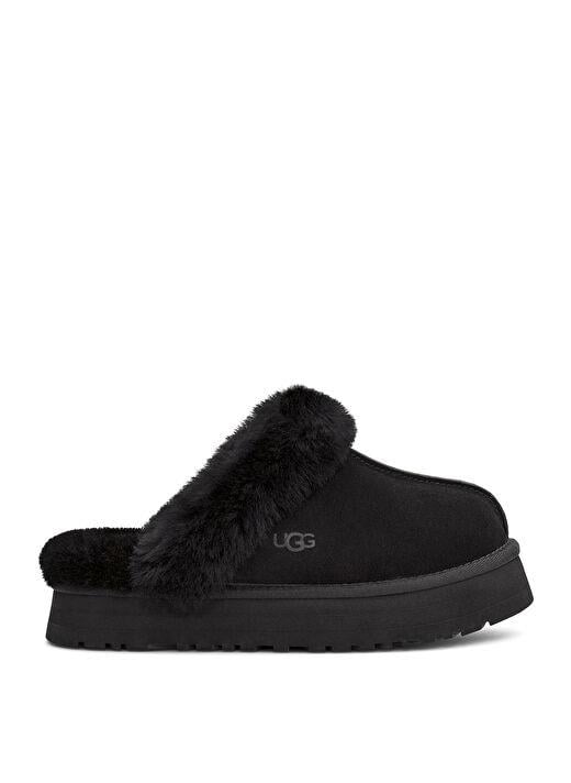 UGG UGG Kadın Rahat Yastık Tabanlı EVA Dış Tabanlı %100 Hakiki Süet Deri Siyah Terlik 1122550-BLACK