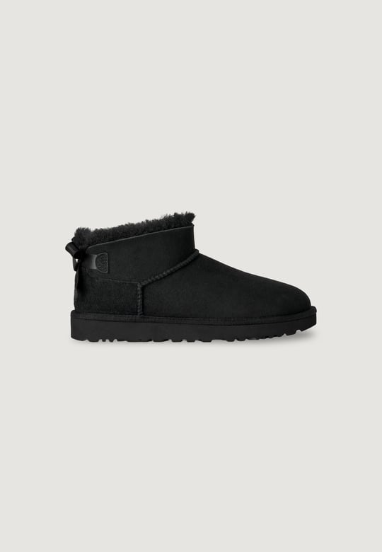 UGG UGG Kadın Süet Dış Yüzeyli Konforlu EVA Tabanlı İçi Kürklü Siyah Bot & Bootie 1185491-BLACK