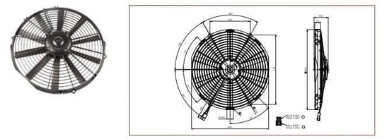 12V 14 KOMPLE YASSI İNCE ÜFLEYİCİ FAN MOTORU AKSİYEL 5702214120001
