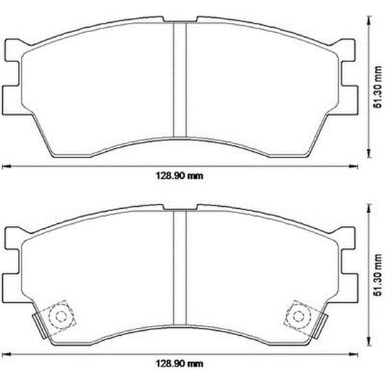 BALATA FREN ON-(KIA: SHUMA 98>04/RIO 00>04 ''14 JANT''/CLARUS 96>01   ) 