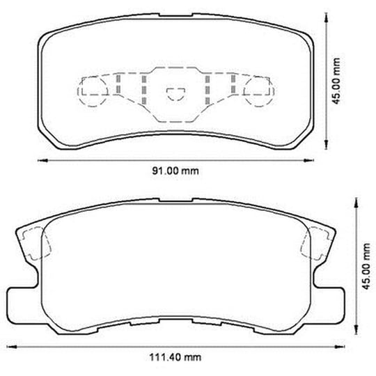 BALATA FREN ARKA - ( MITSUBISHI : ASX 11>12 / OUTLANDER 07> / GALLOPER / PAJERO 00> // PEUGEOT : 4007 // CHRYSLER : VOYAGER )