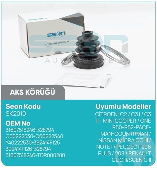 AKS KÖRÜĞÜ İÇ CİTROEN: C2 C3 I C3 II - MİNİ COOPER ONE R50-R52-PACEMAN-COUNTRMAN NİSSAN MİCRA CC III NOTE I PEUGEOT 206 PLUS 208 RENAULT CLİO II SCENİC II