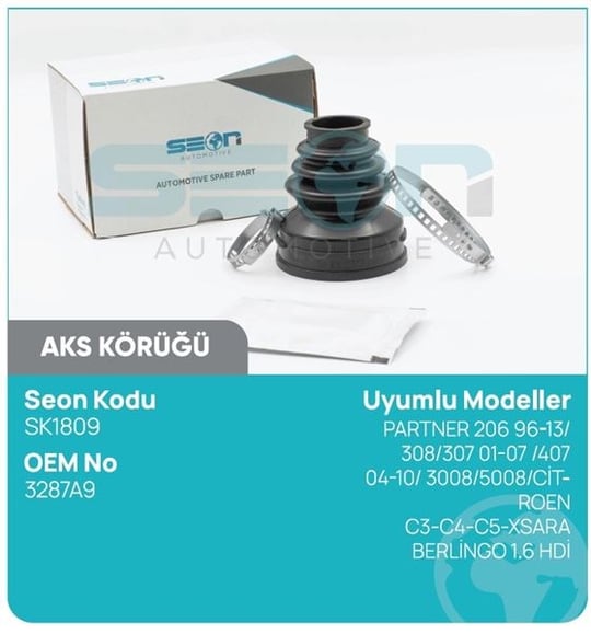 AKS KÖRÜĞÜ İÇ PARTNER 206 96-13 308 307 01-07 407 04-10 3008 5008 CİTROEN C3-C4-C5-XSARA-BERLİNGO 1.6 HDİ