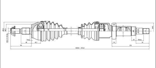 AKS SAĞ Focus III 1.0 12v EcoBoost 2012- MT A:27 C:973 B:23